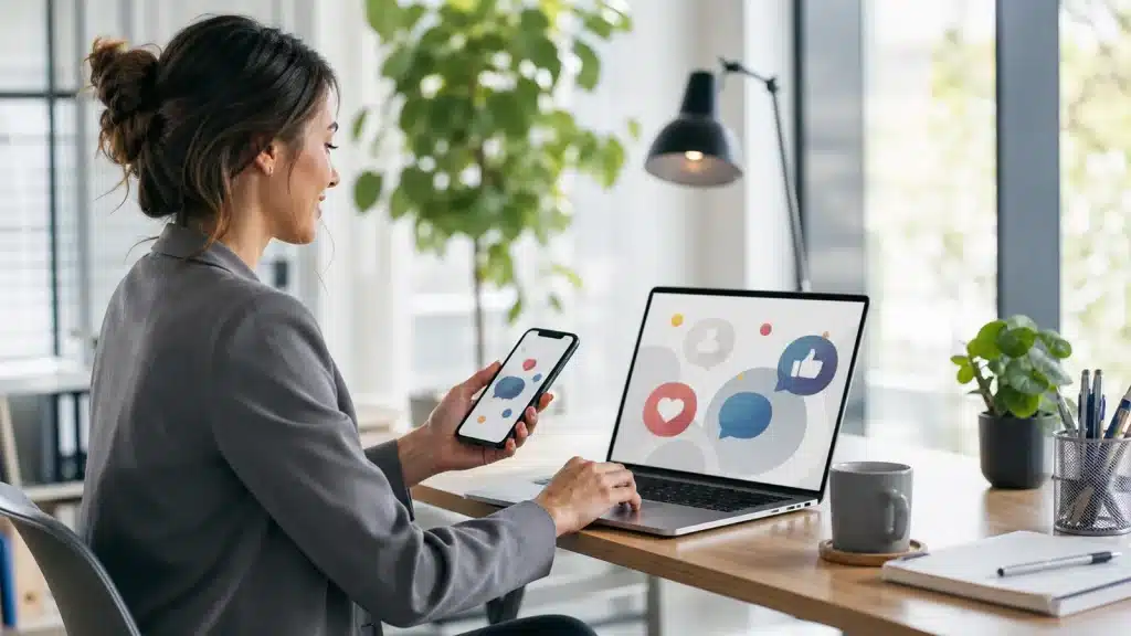 présence en ligne actif d'entreprise